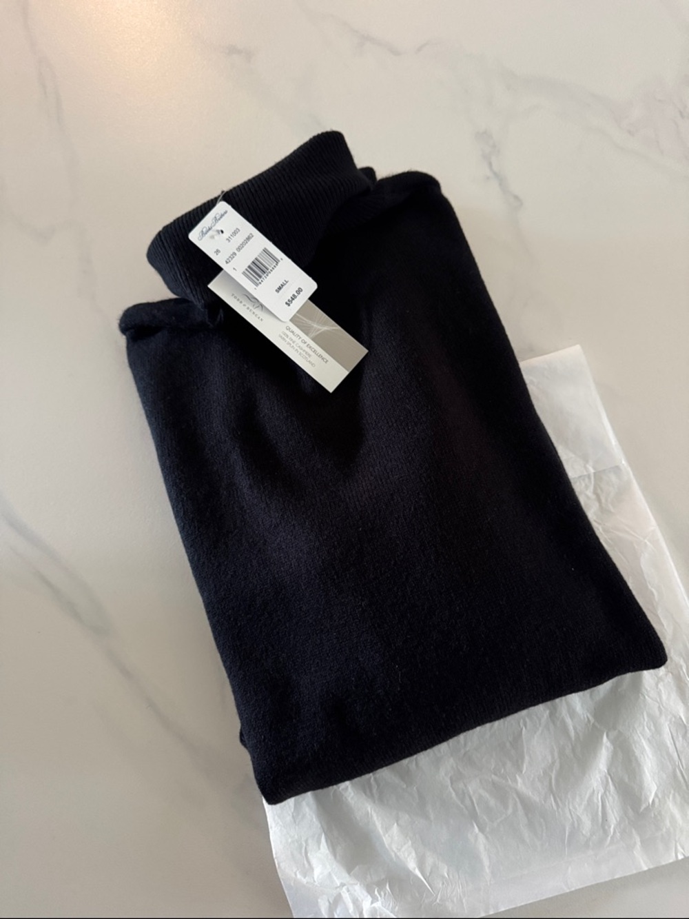 Brooks Brothers Black Turtleneck Sweater - Men's Classic Knit